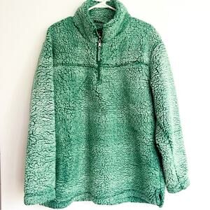 Boxercraft Sherpa Quarter Zip Pullover Green XL